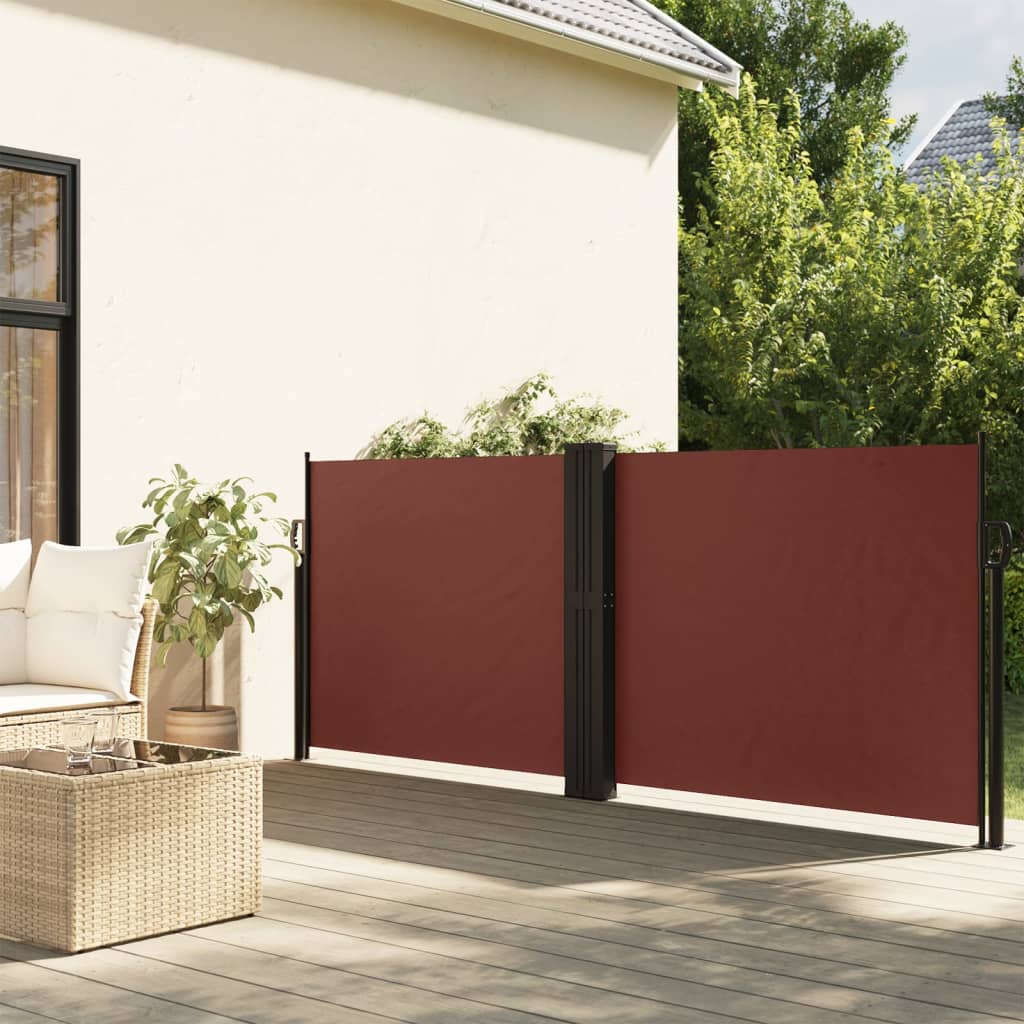 Vidaxx pare-vent extensible 140x1200 cm marron