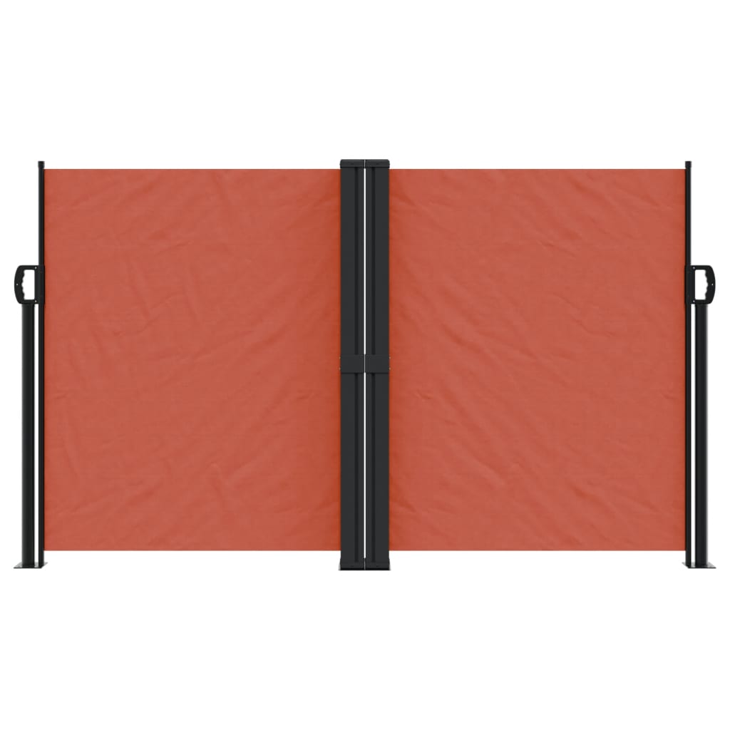 VidaXL Windshield Extendable 140x1200 cm Terracotta colored