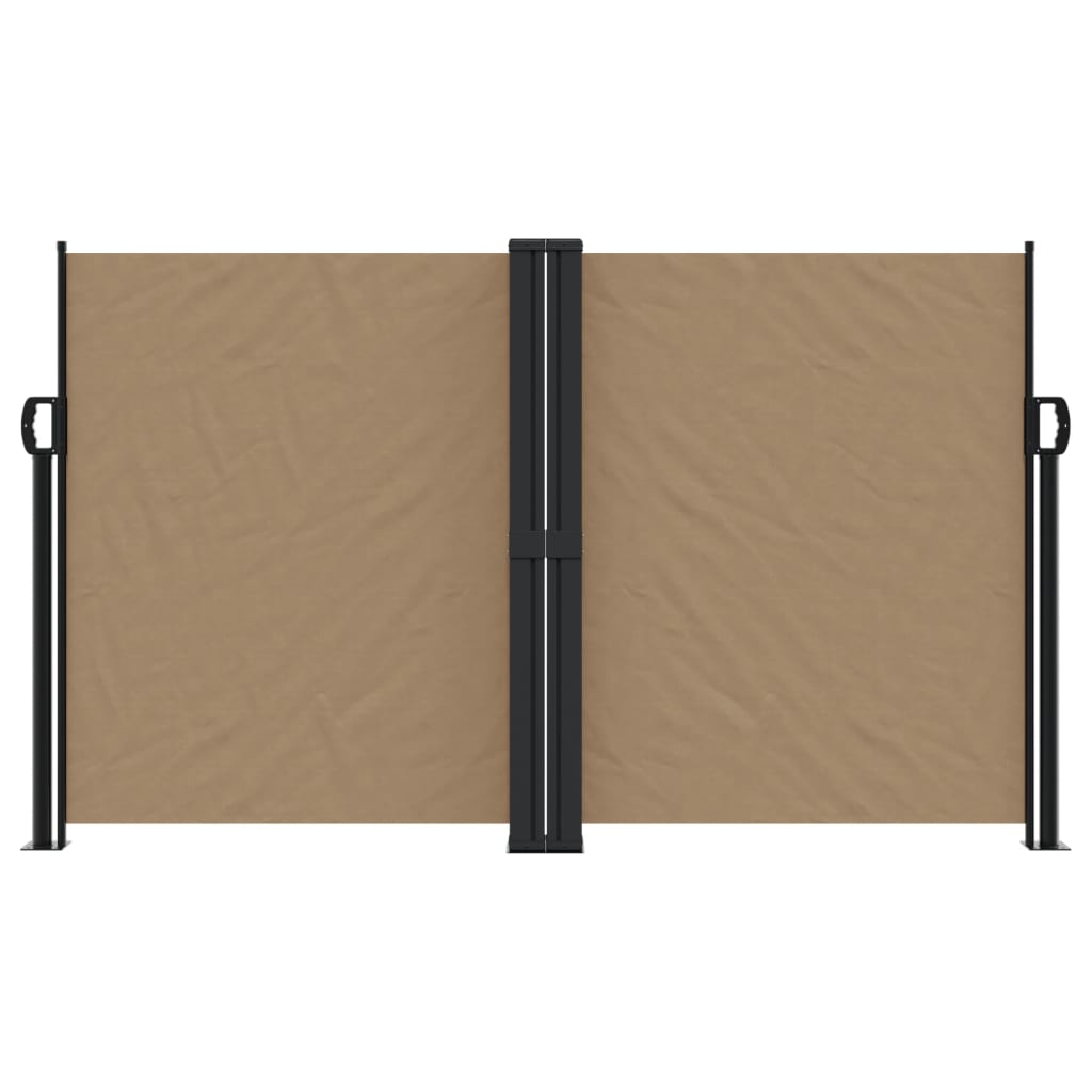 Pare-brise Vidaxl extensible 140x1200 cm taupe