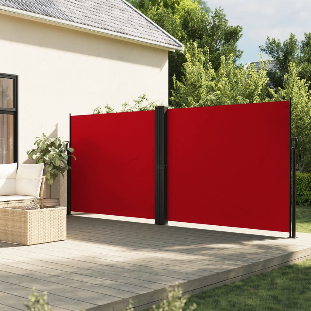 Vidaxl windscherm uittrekbaar 180x1200 cm rood