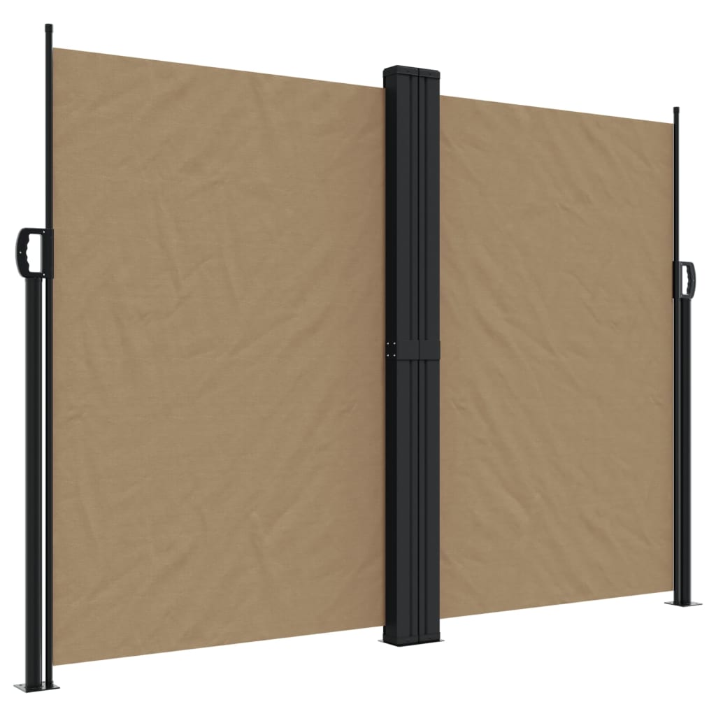 Pare-brise vidaxl extensible 180x1200 cm taupe