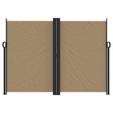 Pare-brise vidaxl extensible 180x1200 cm taupe