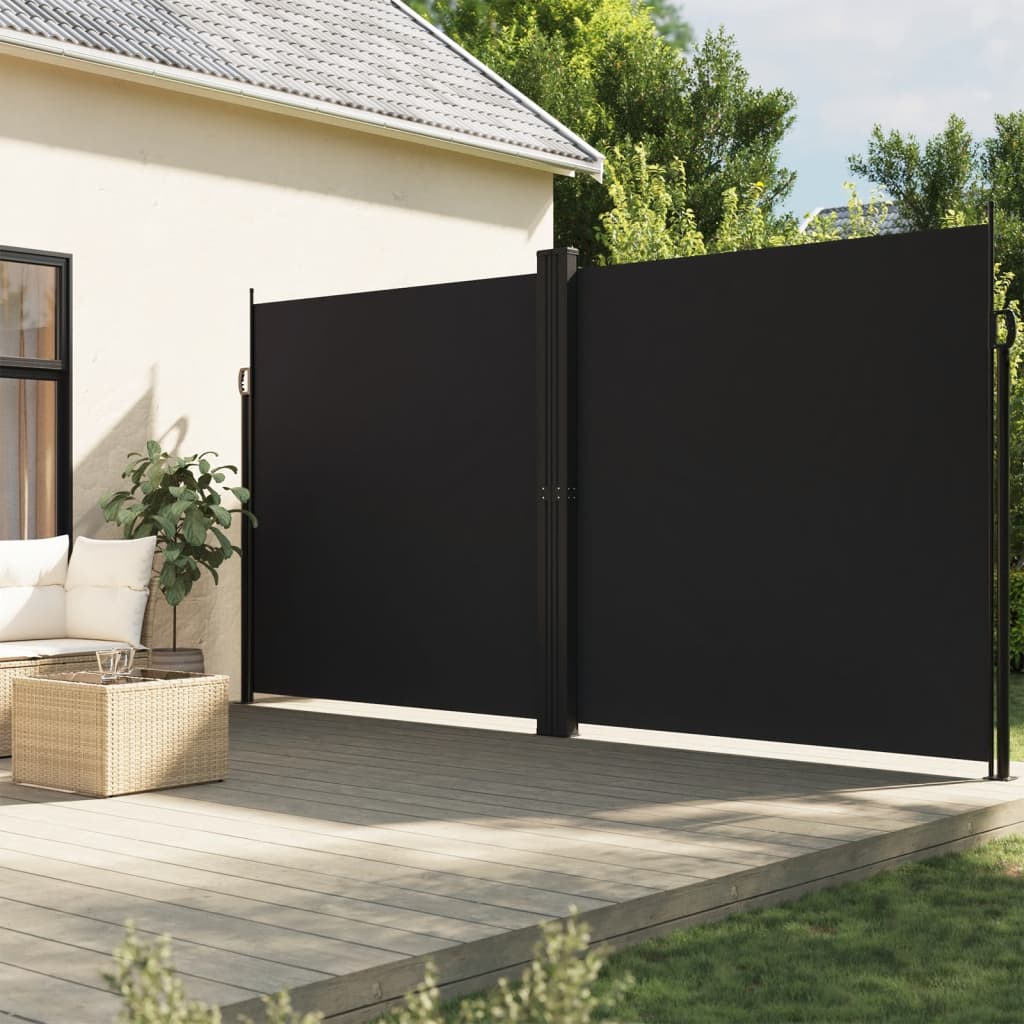 Vidaxl Garden Screen Extanble 200x1200 cm czarny