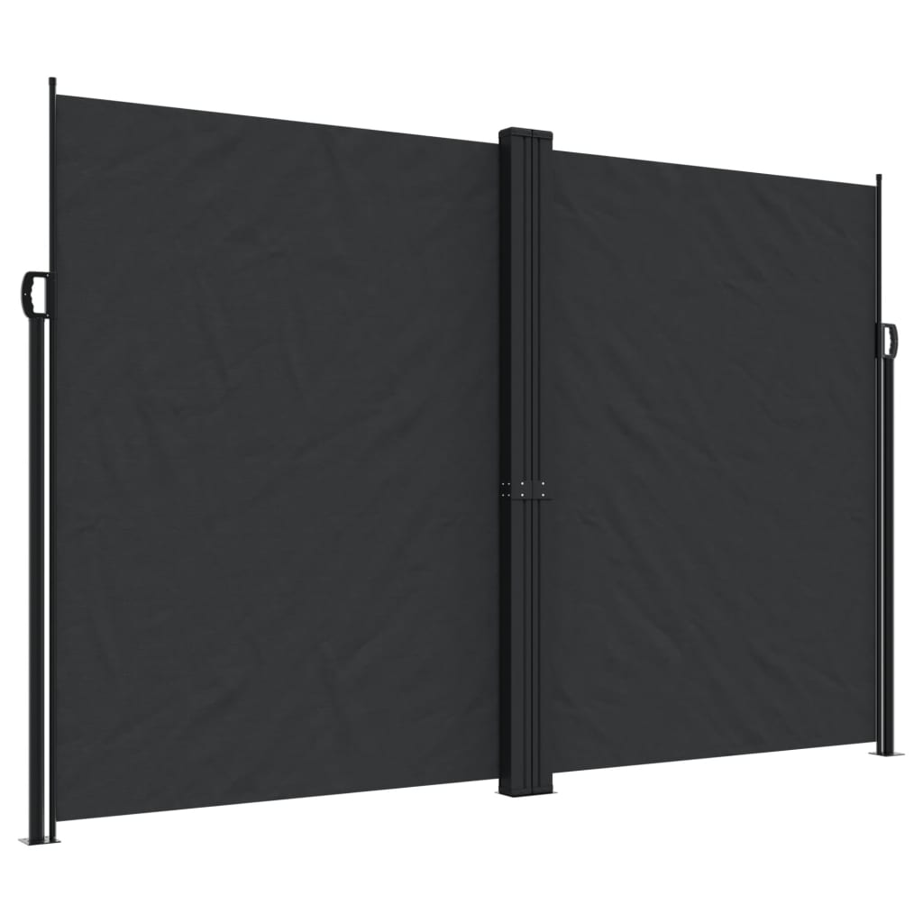 Vidaxl Garden Screen Extendable 220x1200 cm svart