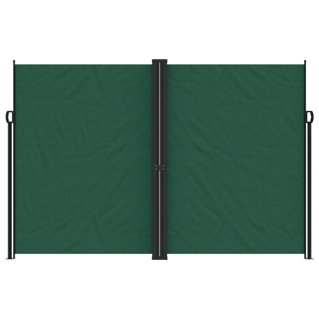 Pare-brise Vidaxl extensible 220x1200 cm vert foncé