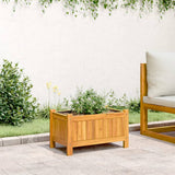 VidaXL Planter with lining 54x31x30 cm solid acacia wood