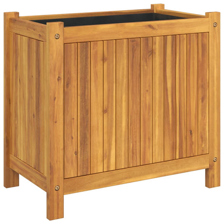 Vidaxx jardinière avec doublure 54x31x50 cm bois d'acacia massif