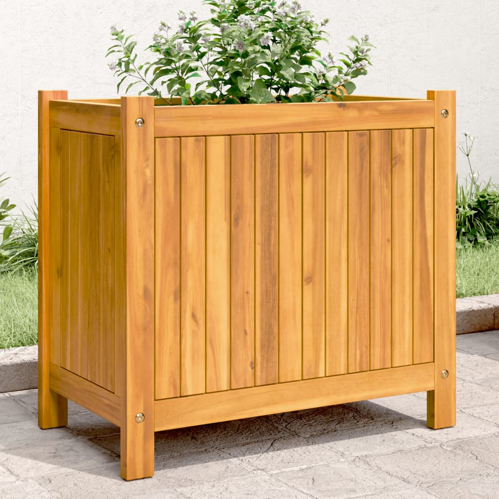 VidaXL Planter with lining 54x31x50 cm solid acacia wood