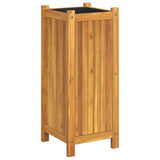 Vidaxx jardinière avec doublure 31x31x75 cm bois d'acacia massif