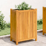 Vidaxx jardinière avec doublure 31x31x75 cm bois d'acacia massif