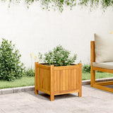 Vidaxx jardinière avec doublure 42x42x40 cm bois d'acacia massif