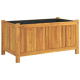 Vidaxx jardinière avec doublure 80x42x40 cm bois d'acacia massif