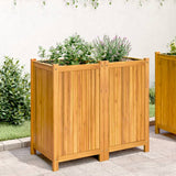 Vidaxl Planter med foring 84x42x75 cm Solid Acacia Wood