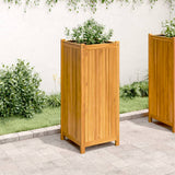 Vidaxx jardinière avec doublure 42x42x100 cm bois d'acacia massif