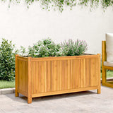 Vidaxx jardinière avec doublure 99,5x38x50 cm bois d'acacia massif