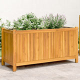 VidaXL Planter with lining 99.5x38x50 cm Solid acacia wood