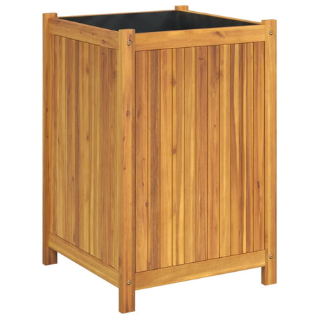 Vidaxx jardinière avec doublure 50x50x75 cm bois d'acacia massif