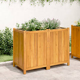 Vidaxx jardinière avec doublure 100x50x75 cm bois d'acacia massif
