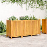 VidaXL Planter with lining 150x50x75 cm solid acacia wood