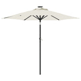 Parasol VidaXL avec mât en acier 225x225x212 cm blanc