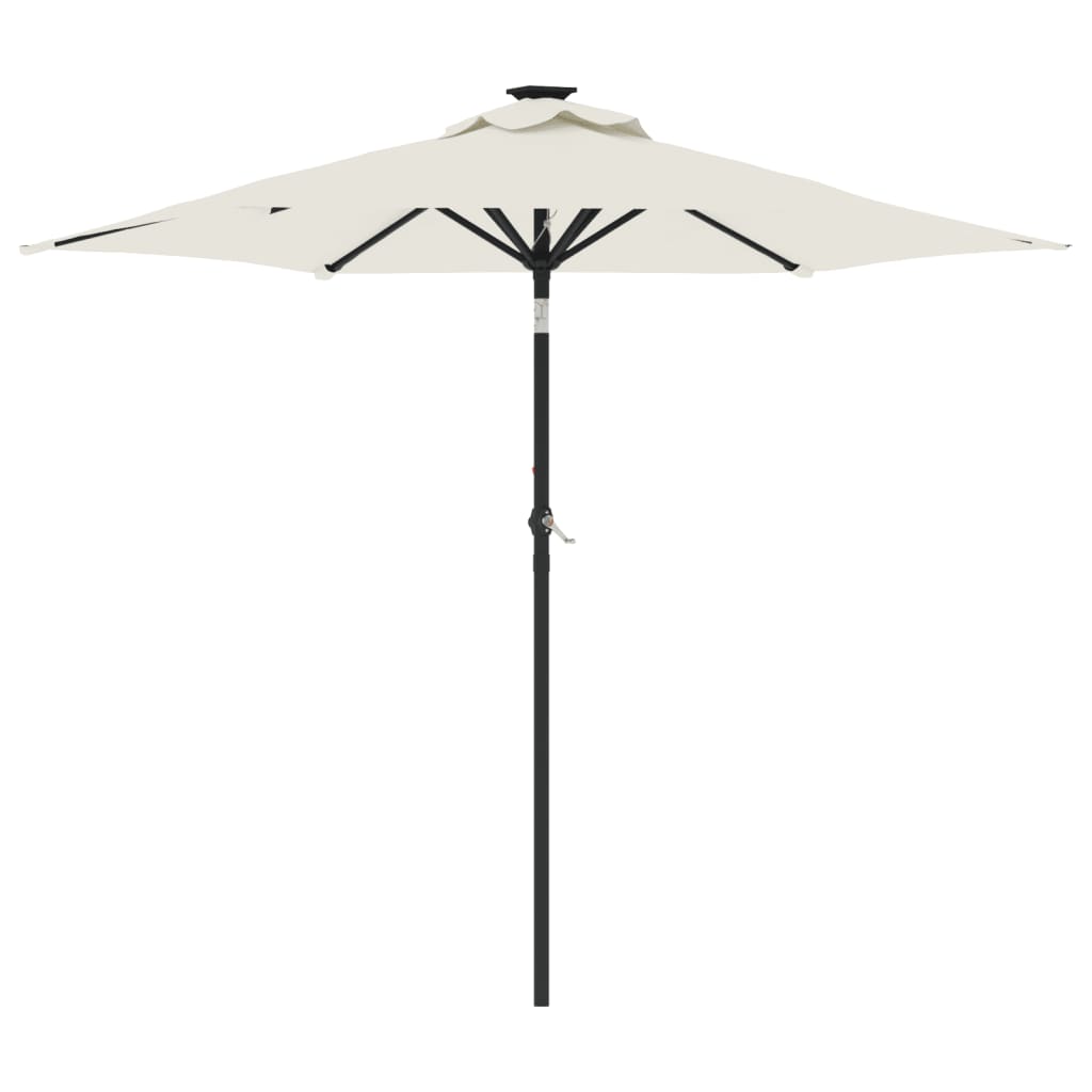 Vidaxl parasol met stalen paal 225x225x212 cm wit