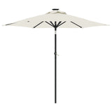 Vidaxl -Parasol mit Stahlpol 225x225x212 cm Weiß