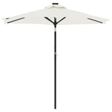 Vidaxl parasol met stalen paal 225x225x212 cm wit