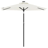 Parasol VidaXL avec mât en acier 225x225x212 cm blanc