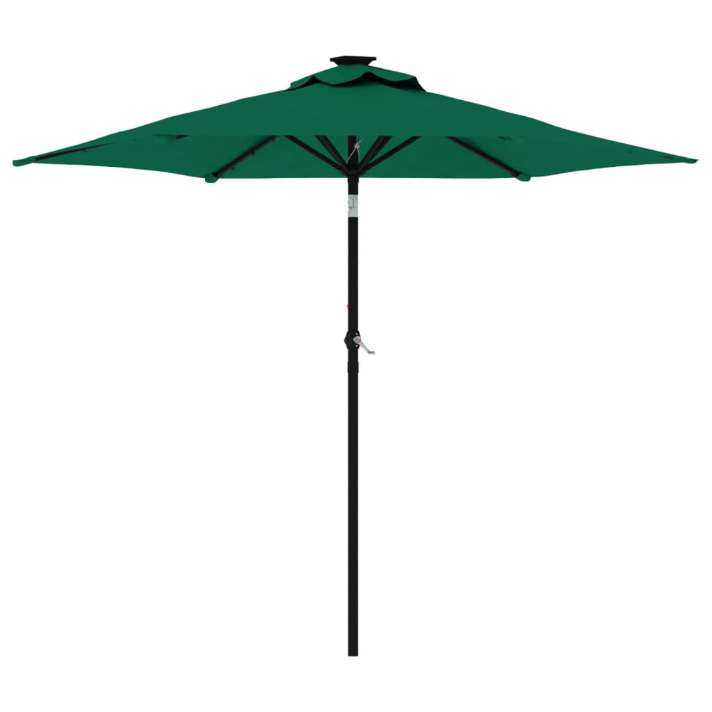 Vidaxl parasol s ocelovým pólem 225x225x212 cm zelená