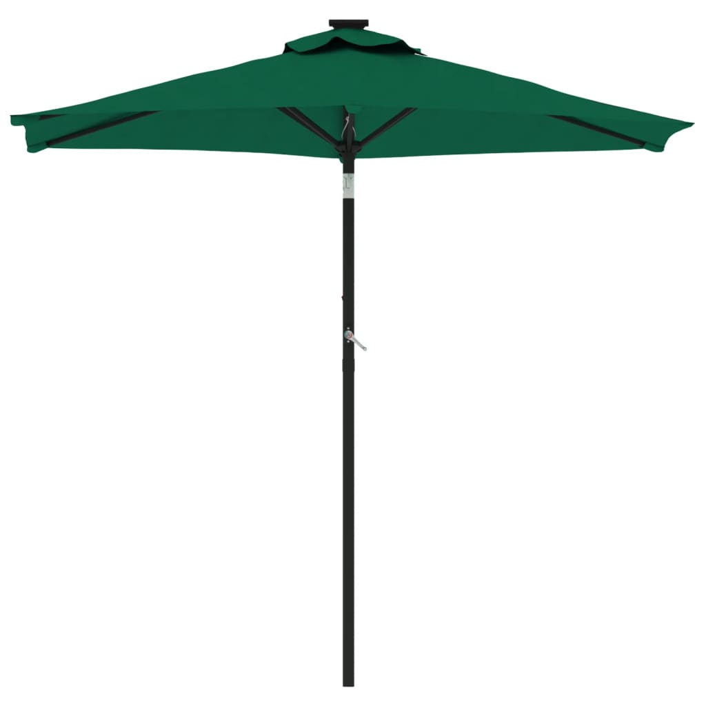 Vidaxl parasol avec poteau en acier 225x225x212 cm vert