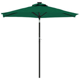 Vidaxl Parasol ze stalowym biegunem 225x225x212 cm zielony