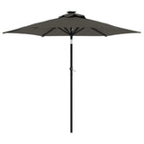 Parasol Vidaxx avec mât en acier 225x225x212 cm anthracite