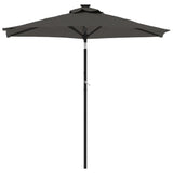 VIDAXL Parasol z jeklenim drogom 225x225x2121 cm antracit -obarvan