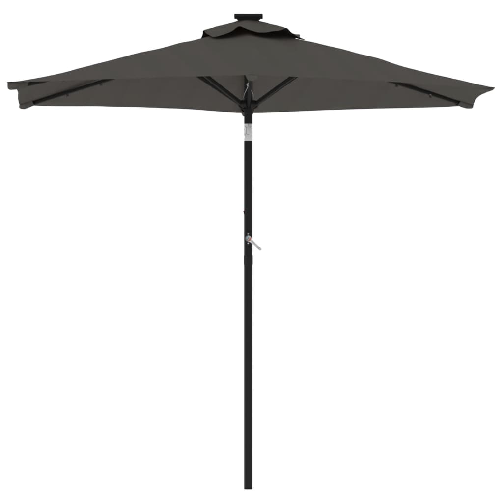 Parasol Vidaxx avec mât en acier 225x225x212 cm anthracite