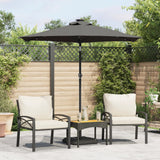 Vidaxl Parasol with steel pole 225x225x2121 cm anthracite -colored