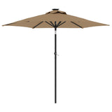 Parasol Vidaxx avec mât en acier 225x225x212 cm taupe