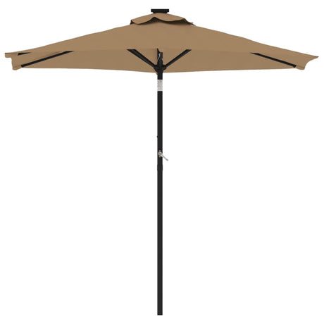 Parasol Vidaxx avec mât en acier 225x225x212 cm taupe