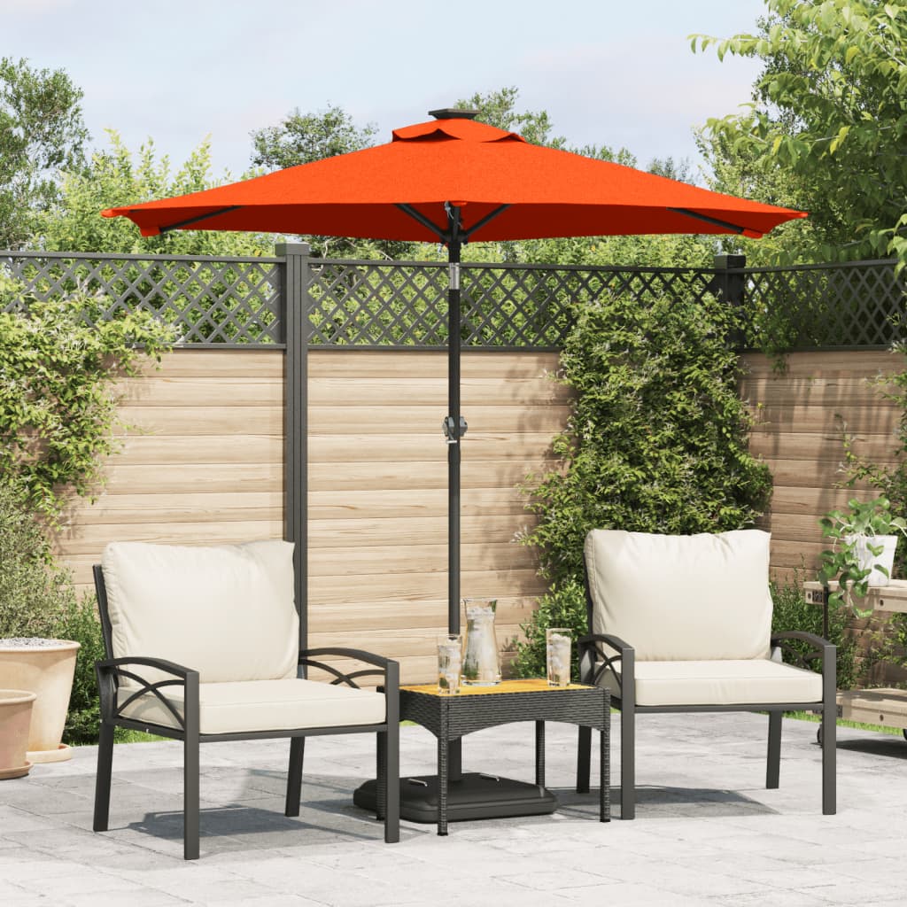 VidaXL parasol with steel pole 225x225x212 cm terracotta -colored