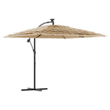 Vidaxl -parasol med stålstang 246x246x230 cm brun