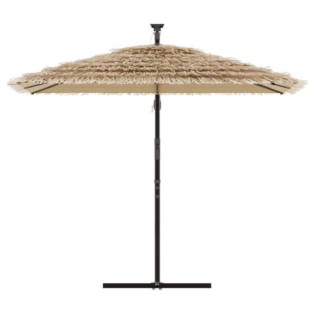 Vidaxl -parasol med stålstang 246x246x230 cm brun