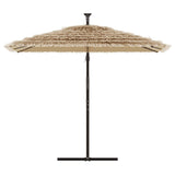 Vidaxl Parasol con polo in acciaio 246x246x230 cm marrone