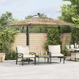 Vidaxl Parasol with steel pole 246x246x230 cm brown