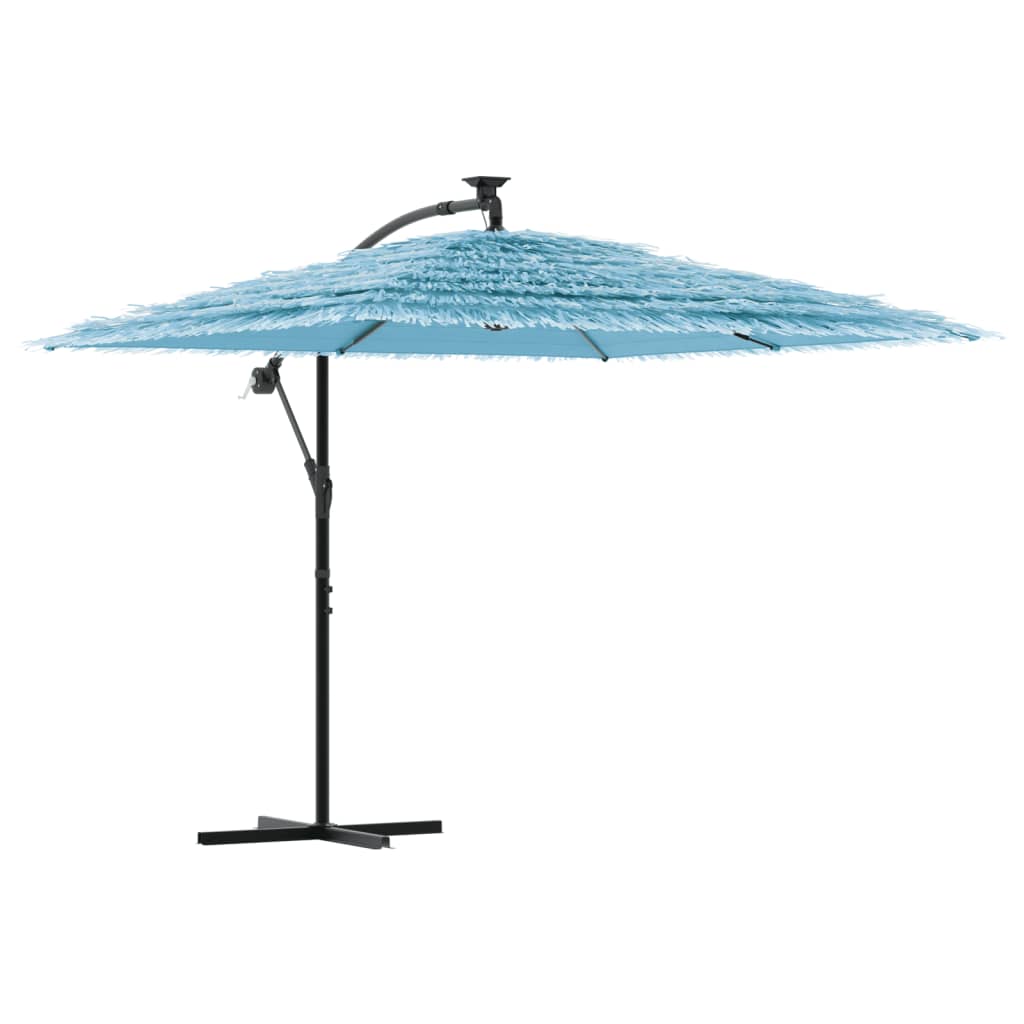 Vidaxl Parasol med stålstång 246x246x230 cm blått