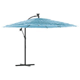 Vidaxl Parasol z jeklenim drogom 246x246x230 cm modra