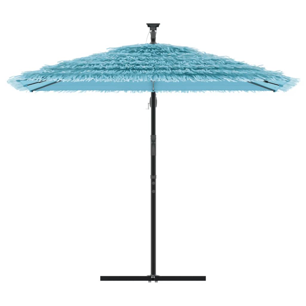 Vidaxl Parasol con polo in acciaio 246x246x230 cm blu