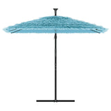 Vidaxl Parasol z jeklenim drogom 246x246x230 cm modra