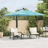 Parasol vidaxl avec poteau en acier 246x246x230 cm bleu