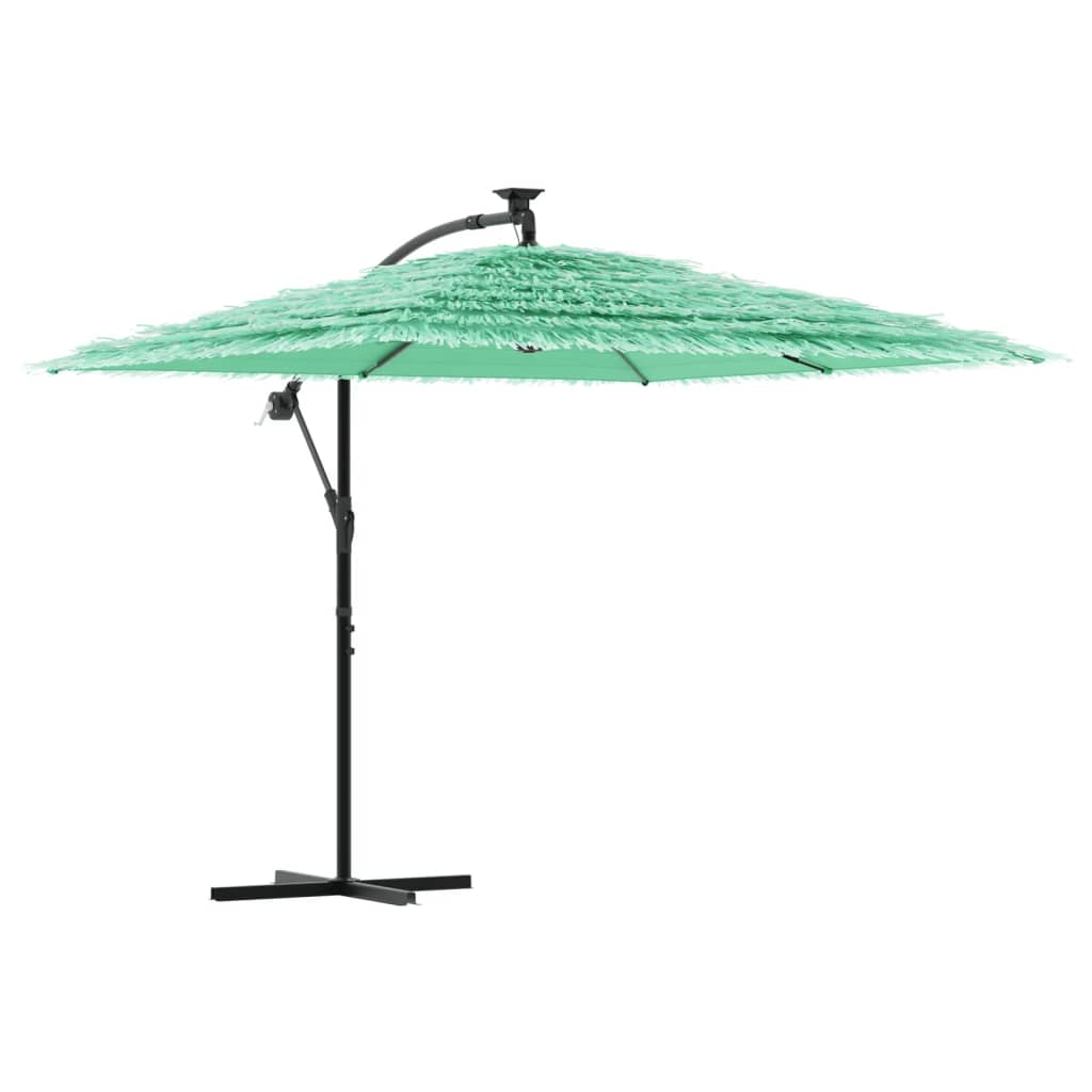 Parasol Vidaxl con poste de acero 246x246x230 cm verde