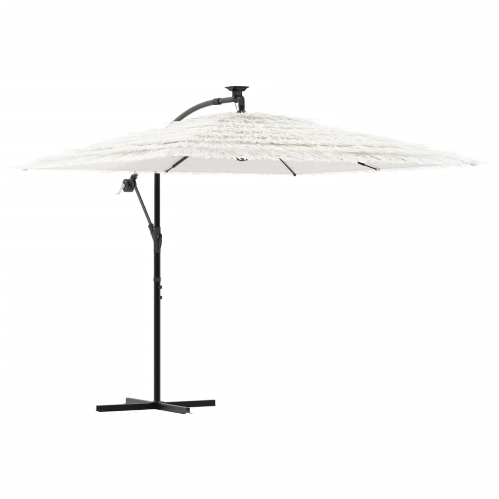 Vidaxl parasol s ocelovým pólem 246x246x230 cm bílá