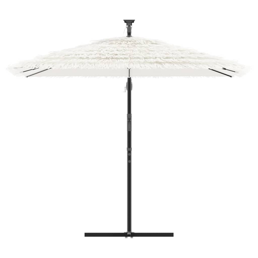 Vidaxl Parasol with steel pole 246x246x230 cm white